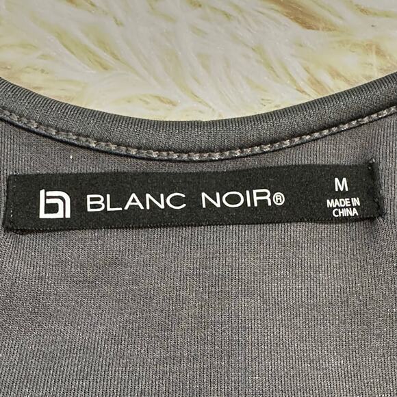 Blanc Noir Lace Up Gray Romper Sz M - Picture 4 of 12